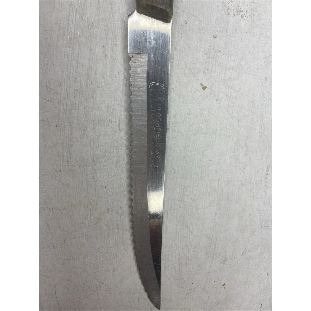 Bloomfield Vintage Stainless Knife Wood Handle Made‎ In Japan